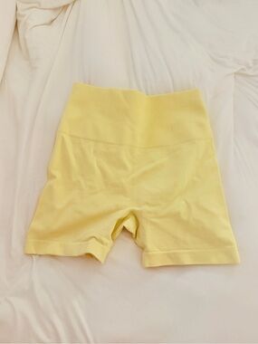 Yellow gym shorts